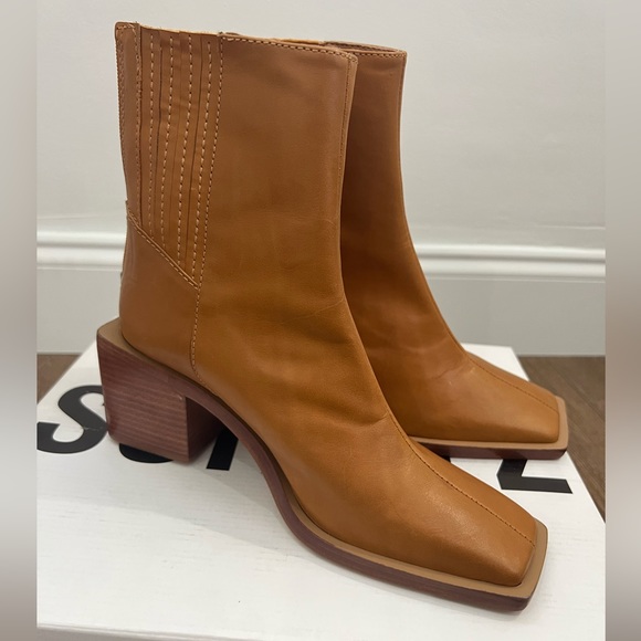 SCHUTZ Caramel Leather Booties 6.5 - Picture 6 of 9